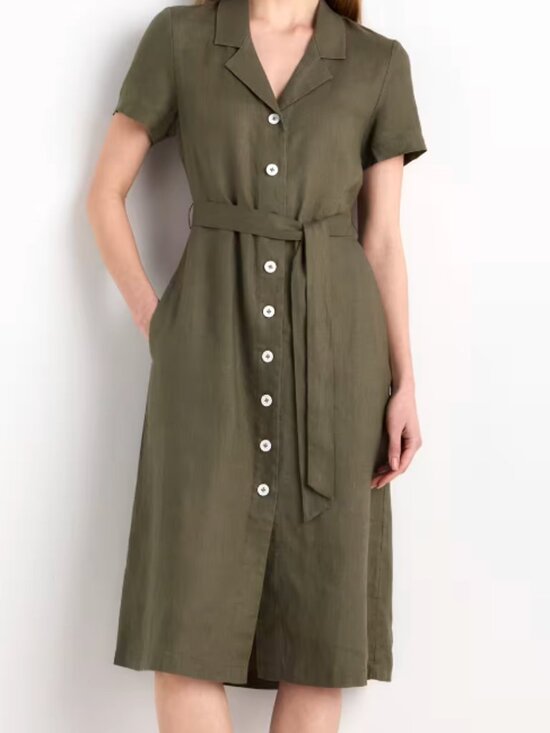 Quince Dresses & Skirts - Quince Linen Button Front Dress Spring Summer Career Preppy Minimalist